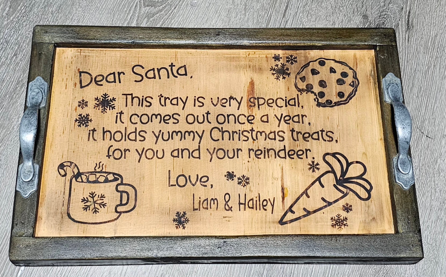 Waiting for Santa Christmas Snack Tray