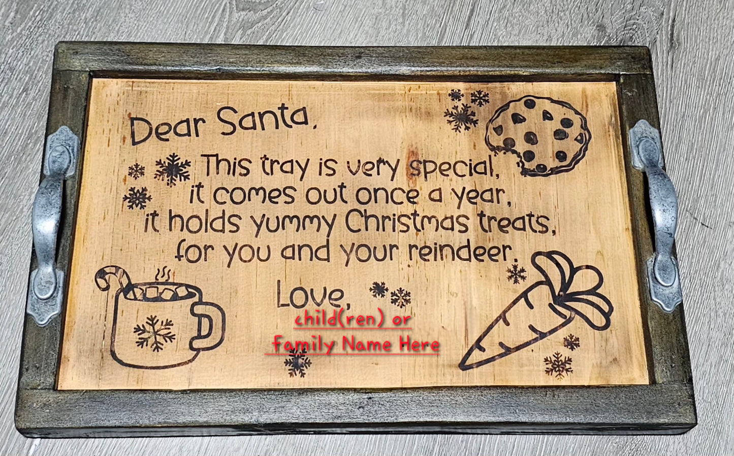 Waiting for Santa Christmas Snack Tray